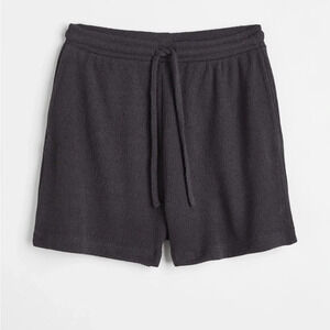 Sz US XS knit shorts women knit shorts women dark grey with draw string NWT